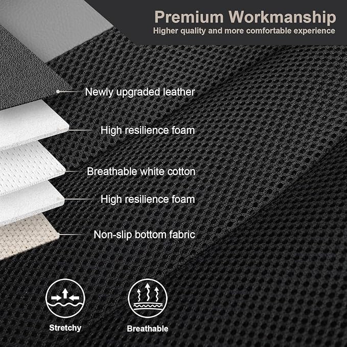 GIANT PANDA Front Seat Cover for Nissan, 3D Air Mesh Car Seat Covers Custom Fit - Image 4