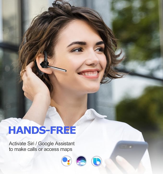 CONAMBO Bluetooth Headset V5.1, 16 Hrs HD Talktime CVC8.0 Dual Mic Noise - Image 6