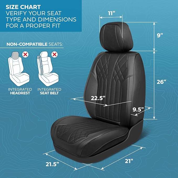 Elite Edition Faux Leather & Suede Seat Covers - Image 5