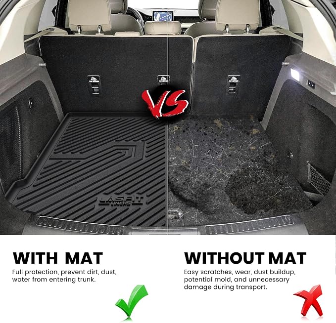 LASFIT Trunk Mat for Lincoln Corsair 2025 2024 2023 2022 2021 2020, All Weather - Image 7