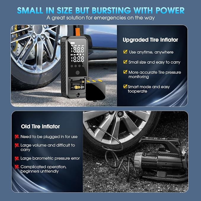 Tire Inflator Portable Air Compressor, 160 PSI Air Pump - Image 5