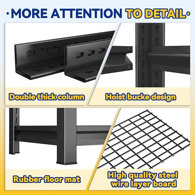 Garage Shelving, Heavy Duty 5-Tier Wire Shelving Unit - Image 5