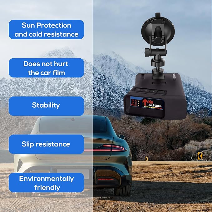 Super Radar Detector Mount, Super Car Windshield, Dashboard Suction Cup Bracket - Image 6