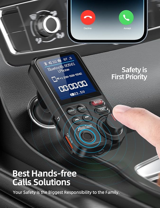 Nulaxy Bluetooth FM Transmitter - Image 2