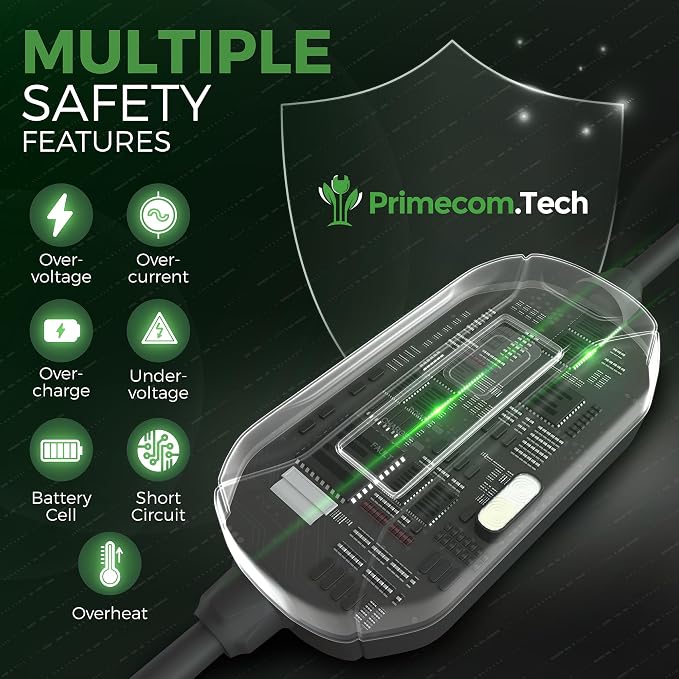 PRIMECOM Level 2 EV Charger 220/240V, 30ft & 50ft, Portable EVSE Electric - Image 6