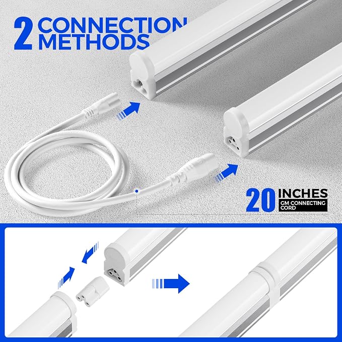Barrina LED T5 Integrated Single Fixture, Utility Shop Light, Ceiling and Under - Image 4