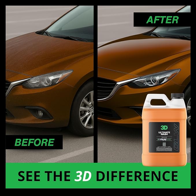 3D GLW Series Ultimate Wash – pH Neutral Car Wash Soap - Image 2