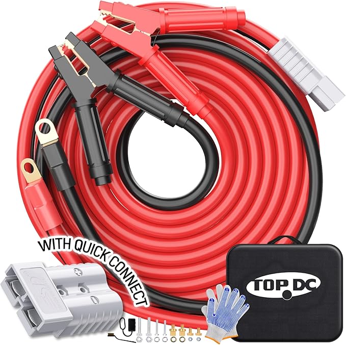 TOPDC 30FT Heavy Duty 0 Gauge Jumper Cables by TOPDC
