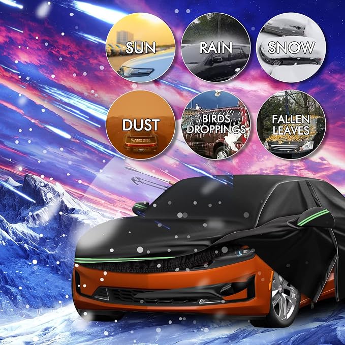 for Chevy Camaro 2010-2022 Car Cover 210D Outdoor Waterproof UV Protection - Image 7