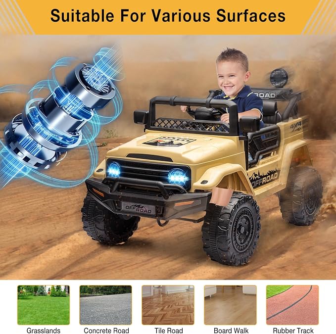 Garvee 12V Kids Ride On Truck Car - Image 5