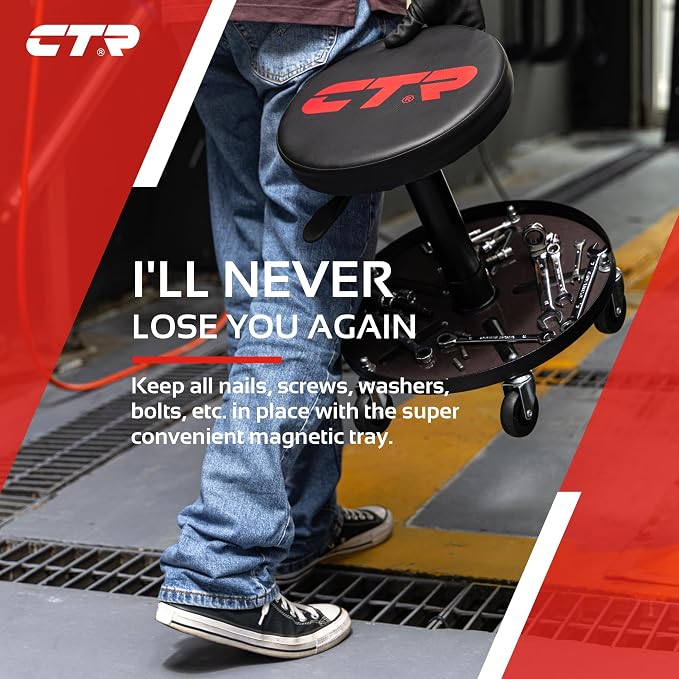 CTR Rolling Mechanic Shop Stool - Image 5