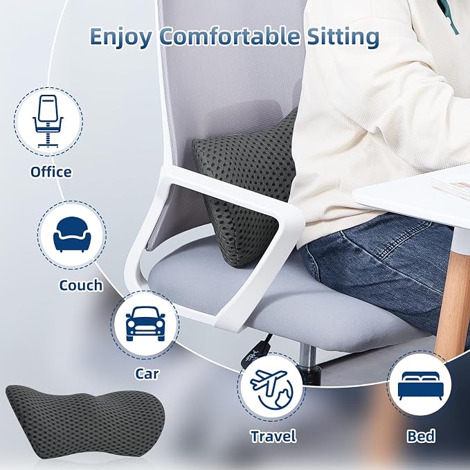 Lumbar Pillow, Memory Foam Lumbar Support Pillow - Image 6