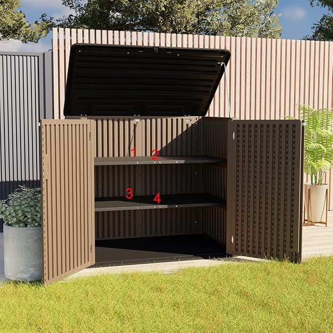 KINYING Larger Outdoor Storage Shed Weather Resistance, Resin Sheds & Outdoor - Image 8