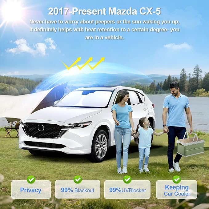 8pcs Car Window Shades for Mazda CX-5 2017-Present Accessories, Windshield Side - Image 2