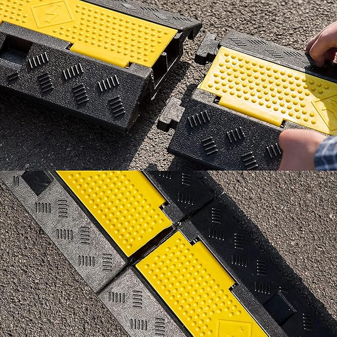 CXRCY Cable Ramp 4 Pack 2 Channel 11000lbs axle Capacity Floor Cable Cord - Image 4
