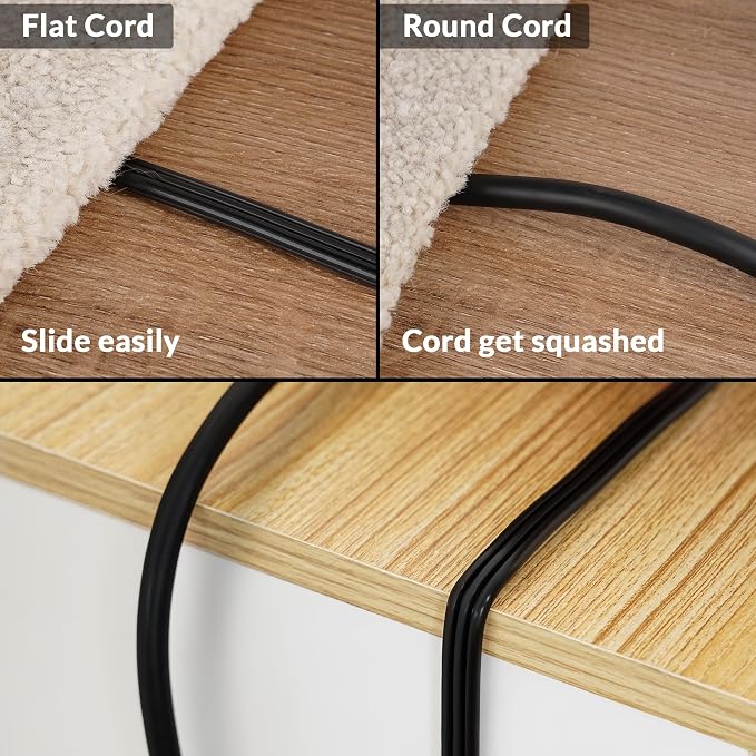 Elecan Flat Plug Extension Cord 1 Ft 2 Pack - Image 4