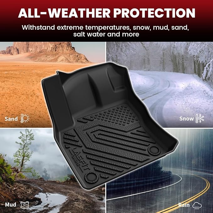 LASFIT Floor & Cargo Mats for Volkswagen Tiguan 2018 2019 2020 2021 2023 2024 - Image 6