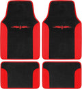 carXS Fresh Two-Tone Carpet Floor Mats, Tribal Tattoo Design by BDK