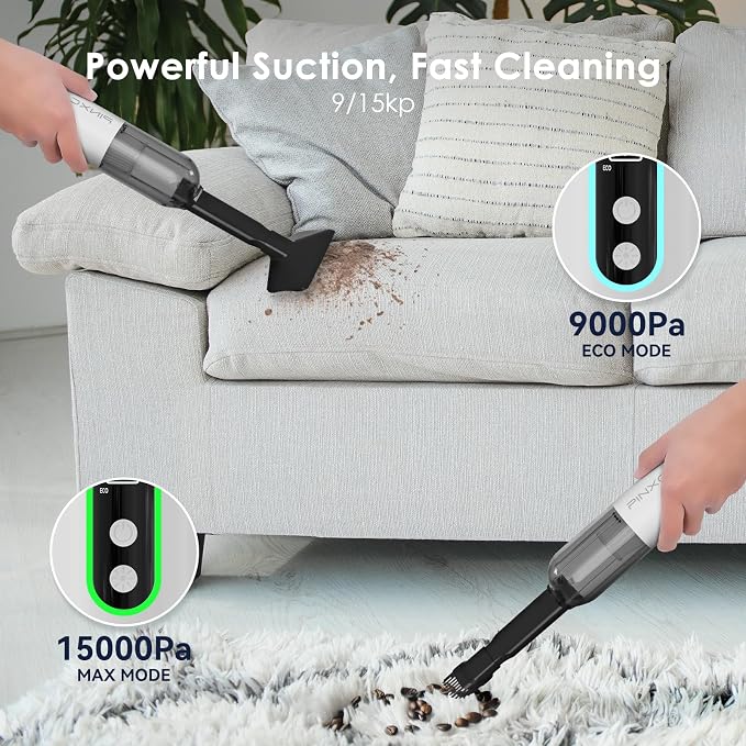 Mini Vacuum Cleaner Cordless 15000PA High Power, Handheld Car Vacuum, 5 in 1 - Image 8