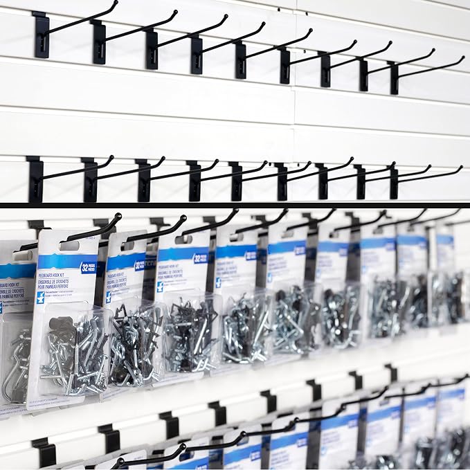 unp POETISKE Slatwall Hooks 32PC 10 Inch Slatwall Accessories Slatwall Panel - Image 7