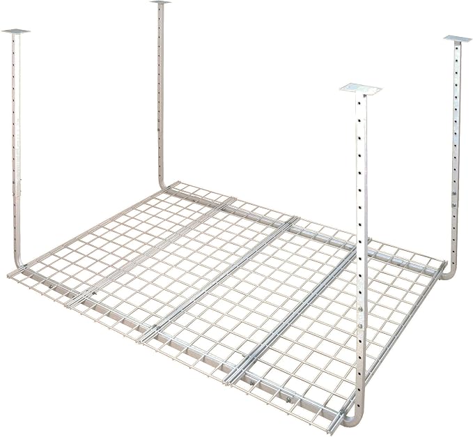 Ceiling Mounted Adjustable Shelf in White by Hyloft