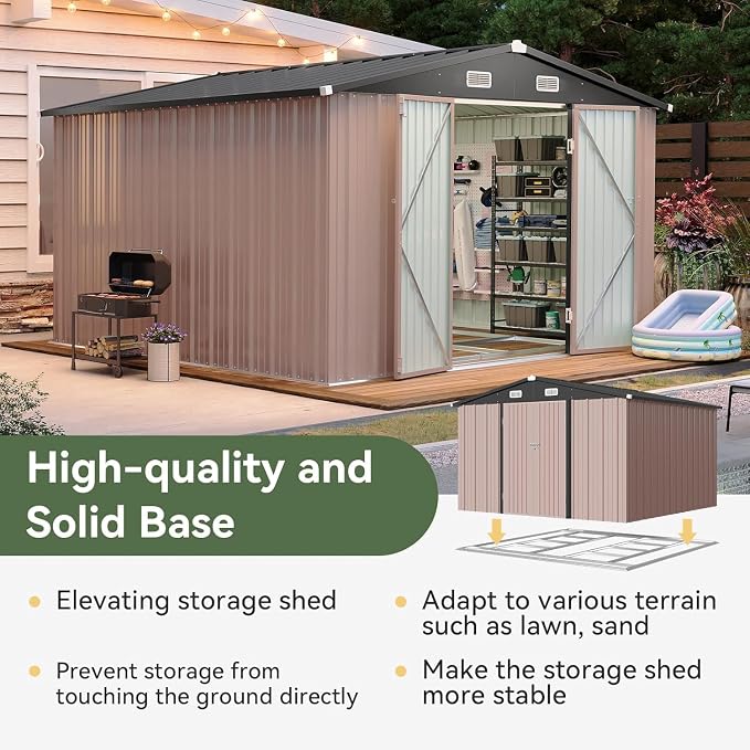 Aoxun 10x10 FT Shed Outdoor Storage Shed - Image 4