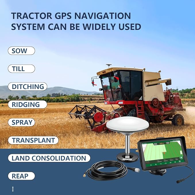 Tractor GPS Navigation System | 7-inch High-Accuracy GNSS Agricultural Navigator - Image 6