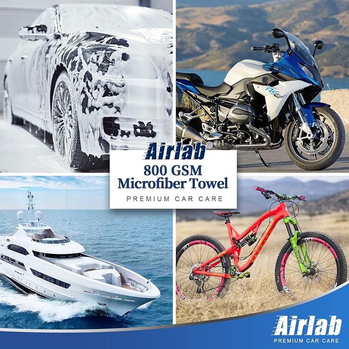 Airlab Microfiber Towels for Cars Wash Drying Thick Plush Cleaning Cloth Auto - Image 7
