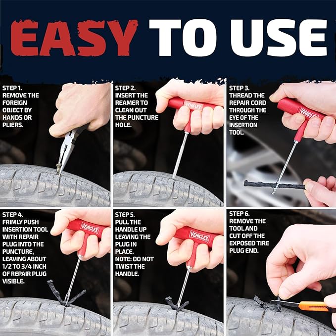 Vehiclex Tire Repair Kit for Plug and Patch - Image 5