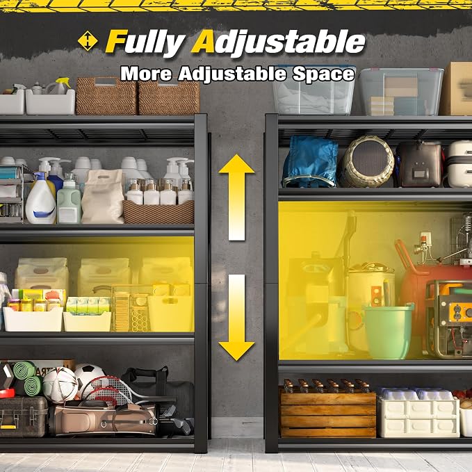REIBII 40" W Storage Shelves 2200LBS Garage Shelving Heavy Duty Metal Shelving - Image 8