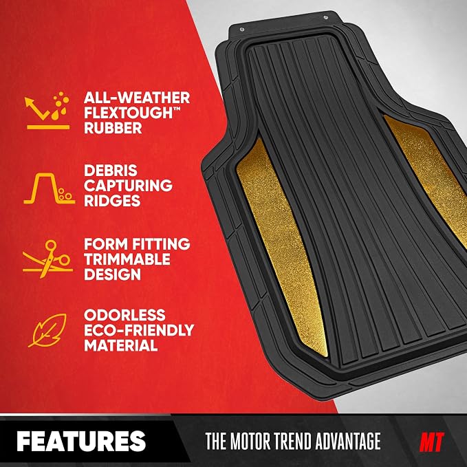 Motor Trend ChromeTech Car Floor Mats Full Set - Image 2