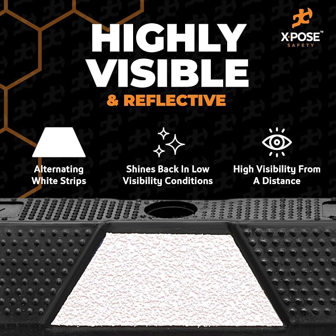 Xpose Safety 72" Heavy Duty Rubber Parking Stopper – Bulk Full Pallet 50 Pack - Image 4