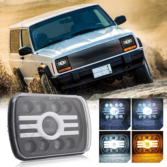 5x7 7x6 Inch LED Headlights, H6054 80W Headlights, Turn Signals, DOT Approved - Image 6