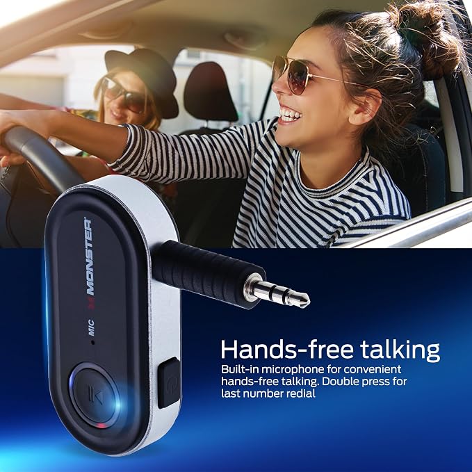 Monster Bluetooth Receiver for Car and Home, Microphone, Google Voice & Siri - Image 3