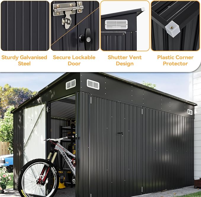 Aoxun 11.5’x7.5’ Shed Outdoor Storage Shed - Image 4