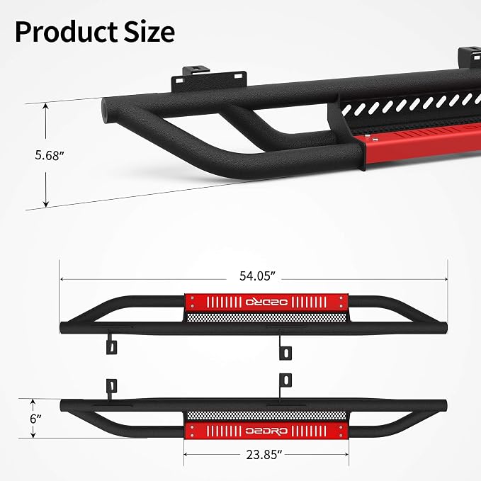 OEDRO 6 inch Running Boards, Drop Side Steps Compatible - Image 6