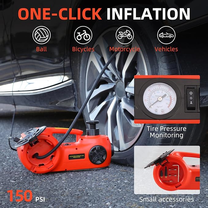 Upgraded Electric Car Jack 5 Ton Floor Jack Hydraulic Jack Stand - Image 5