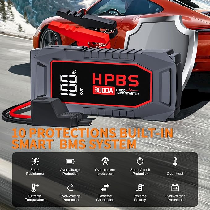 Jump Starter - 3000A Car Battery Jump Starter - Image 4