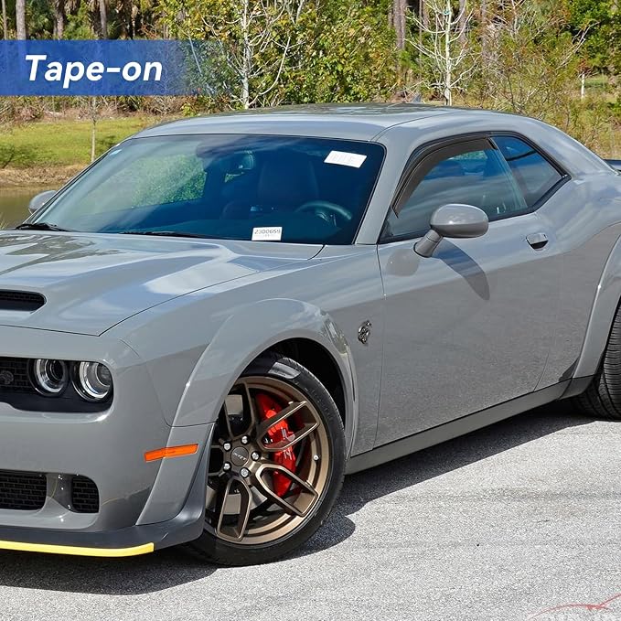 Window Visors Rain Guards for 2008-2023 Dodge Challenger, Out-Channel Window - Image 3