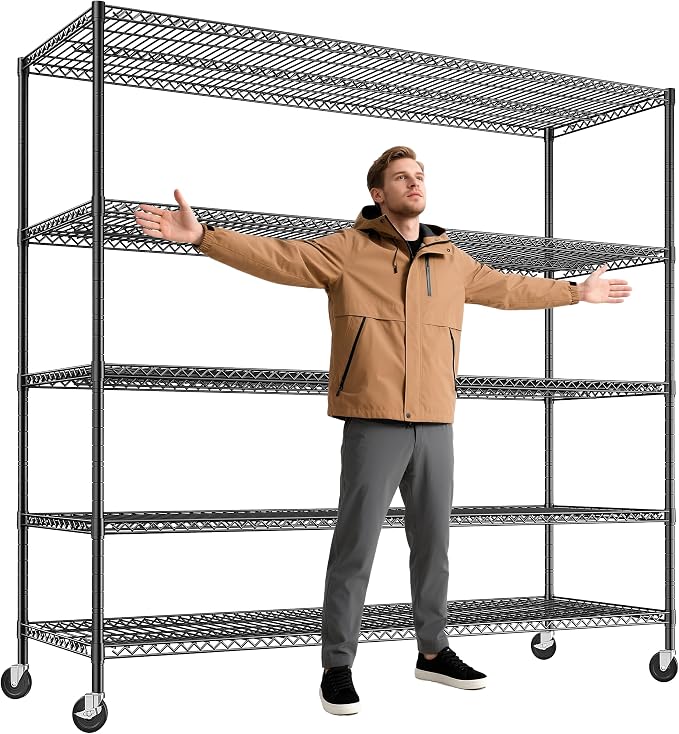 REIBII 85.7"H Storage Shelves 2998LBS Metal Shelving Units by REIBII