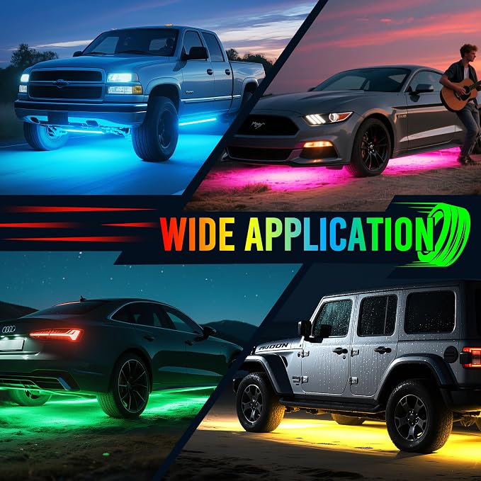 MICTUNING U8 RGBW Underglow LED Light Bars 888 Ultra-Bright LEDs, Dual Remotes - Image 7