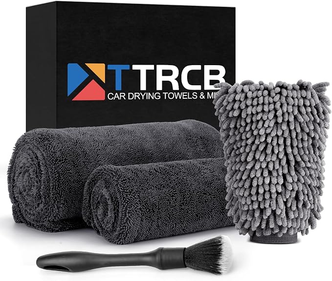 2 Pack 1300 GSM Car Drying Towel, Microfiber Towels by TTRCB
