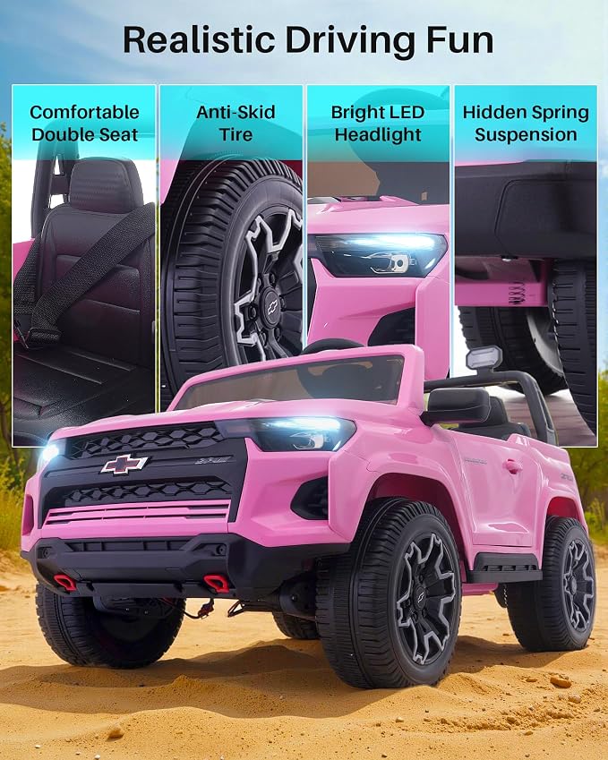 Joywhale 24V Ride on Truck 4WD Kids Electric Vehicle Licensed Chevorlet Ride on - Image 6