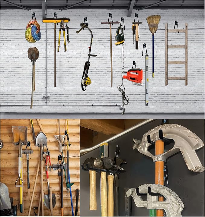 WMK 7.3'' Heavy Duty Garage Hooks, 6 Pack Wall Mount Garage Storage Hooks - Image 6