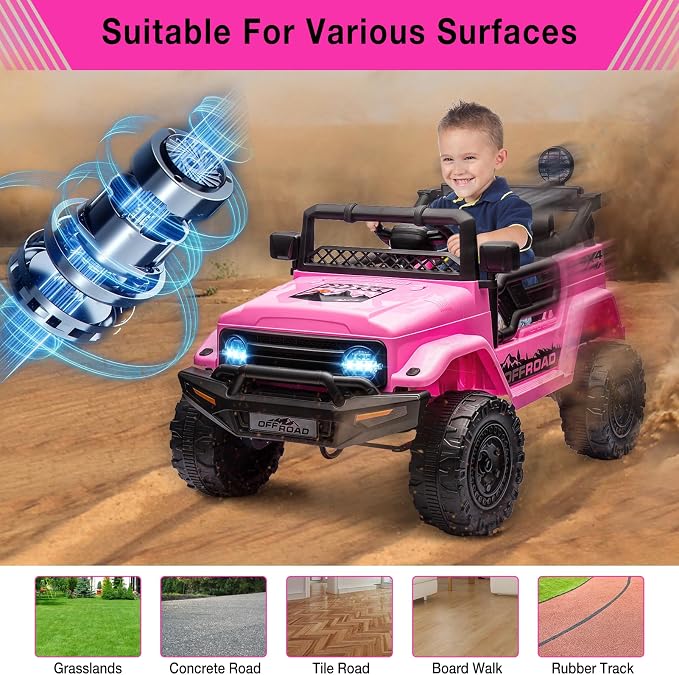 Garvee 12V Kids Ride On Truck Car - Image 4