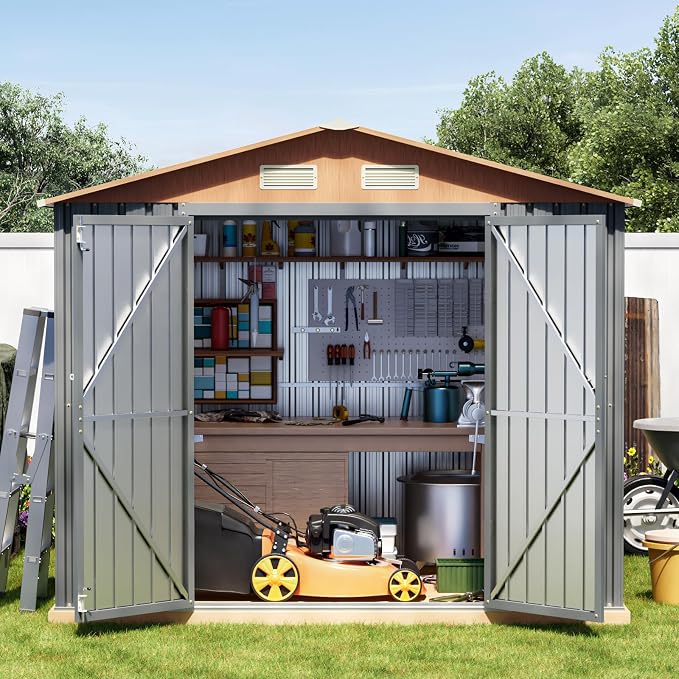 6x8FT Metal Shed & Outdoor Storage Shed - Image 3