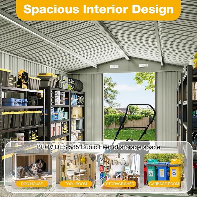 10x12 FT Outdoor Storage Shed - Image 3
