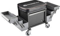 Powerbuilt Rolling Seat with Expandable Tool Trays, Roller Toolbox Garage Stool by PowerbuiltTools