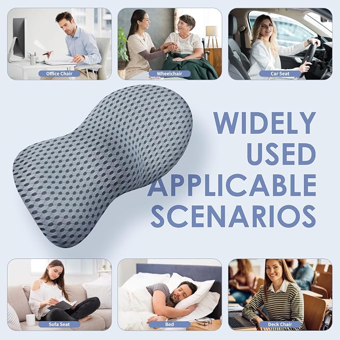 Lumbar Support Pillow, Memory Foam Back Support Pillow - Image 5