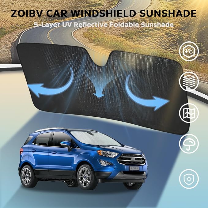 Windshield Sun Shade for Ford EcoSport 2018-2022 - Image 3